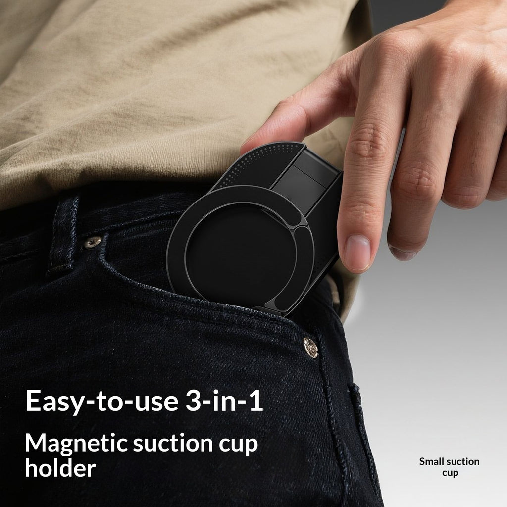 Magnetic Suction-Cup Carabiner Phone Holder