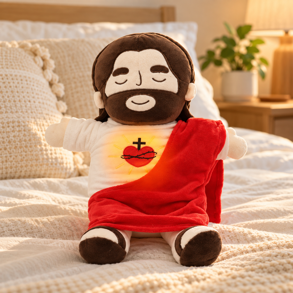 Breathing Jesus Soothe Plush Toy Religious Christmas Gifts