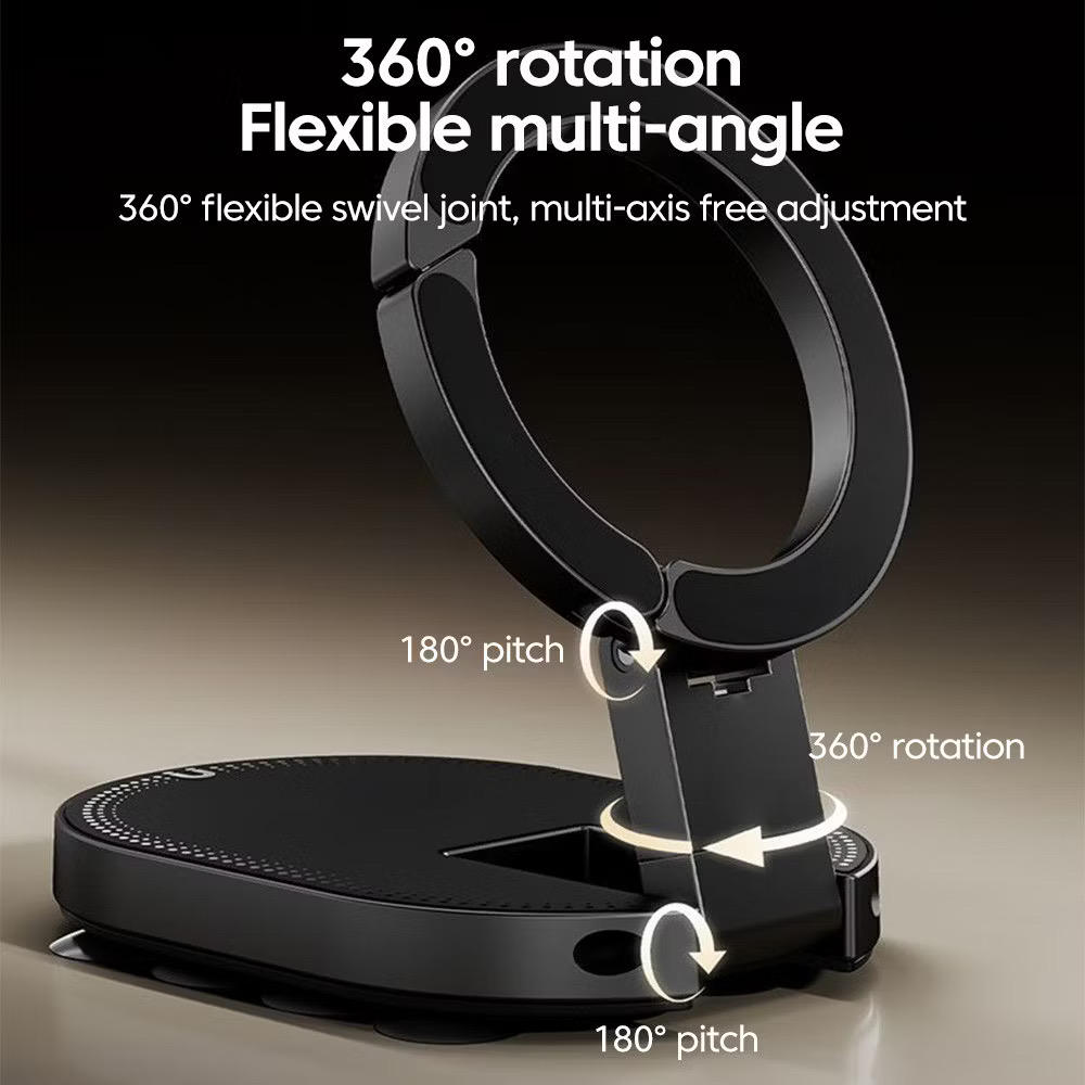 Magnetic Suction-Cup Carabiner Phone Holder